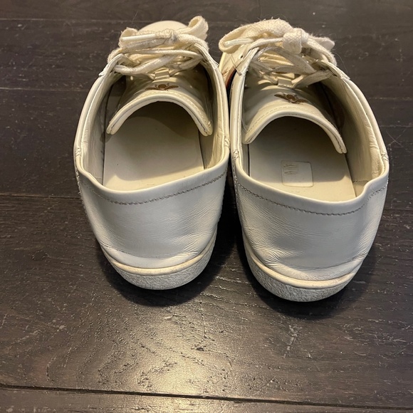 GUCCI Ace Bee Star White Leather shoe trainers Sneakers Ladies size 37 - Picture 5 of 10